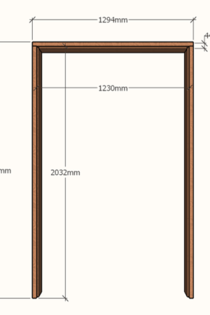 Extra Height Double Door Jamb 1630x2032 - 250mmx44mm