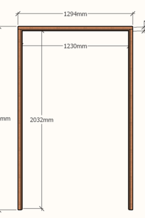 Econo | 1230 Double Door Frame | Profile 44 x 70 | 1230 x 2032