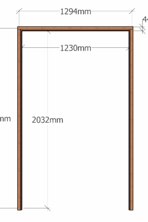 Standard | 1230 Double Door Frame | Profile 44 x 86 | 1230 x 2032
