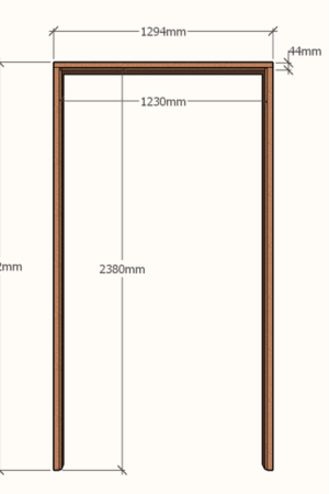 Extra Height Double Door Jamb 1230x2032 - 140mmx44mm