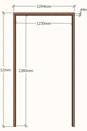 Extra Height Double Door Frame 1230x2320 - 44x70