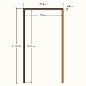 Extra Height Double Door Frame 1230x2320 - 44x90
