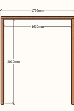 Heavy | 1630 Double Door Frame| Profile 54 x 86 | 1630 x 2032