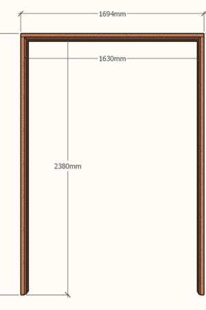 Extra Height Double Door Jamb 1630x2032 - 140mmx44mm