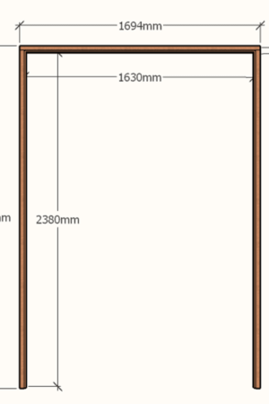 Extra Height Double Door Frame 1630x2320 - 44x90