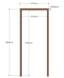 Meranti | Single Door Frame | Profile 44 x 86 | 813 x 2032