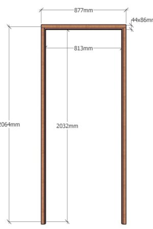 Meranti | Single Door Frame | Profile 44 x 86 | 813 x 2032