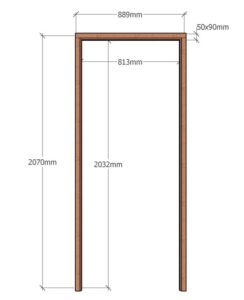 Hardwood | Single Door Frame | Profile 50 x 90 | 813 x 2032