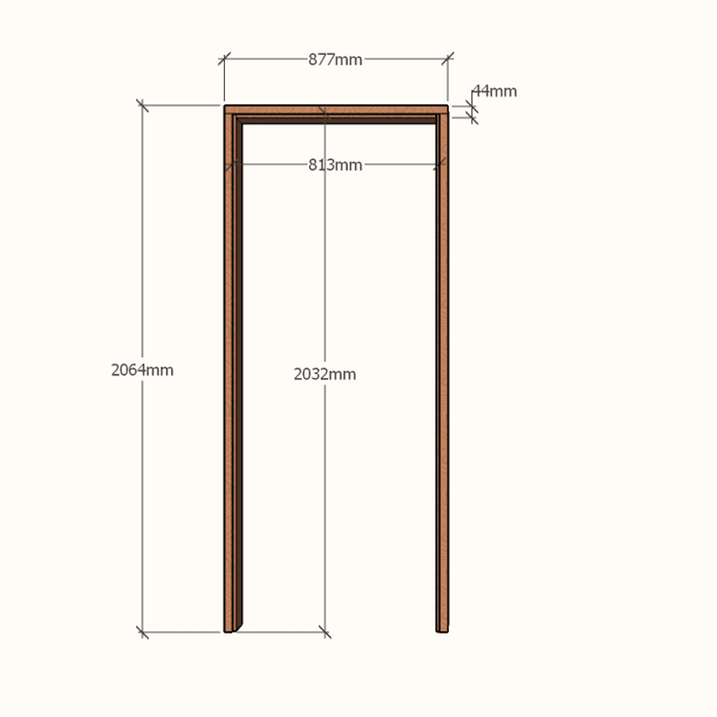Hardwood Single Door Jamb 813x2032-140mmx44mm