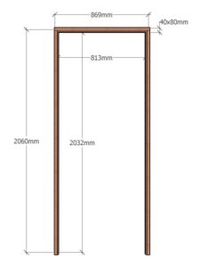 Hardwood | Single Door Frame | Profile 40 x 80 | 813 x 2032