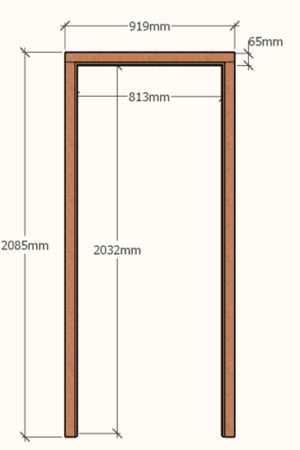 Hardwood | Single Door Frame | Profile 58 x 86 | 813 x 2032