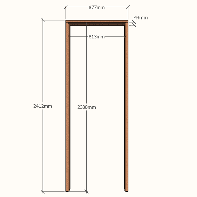 Extra Height Single Door Jamb 813x2320 - 140mm x 44mm