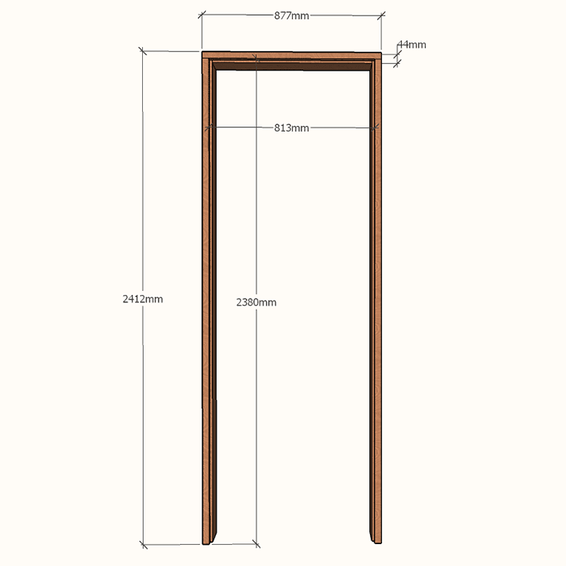 Extra Height Single Door Jamb 813x2320 - 250mmx44mm
