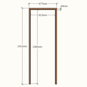 Extra Height Single Door Frame 813x2320 - 44x70