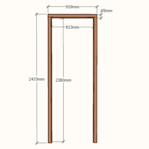Extra Height Single Door Frame 813x2320 - 65x90