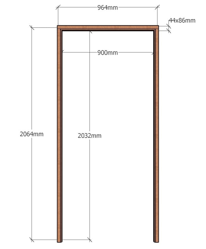 Paraplegic | Econo Door Frame | Profile 44 x 70 | 900 x 2032