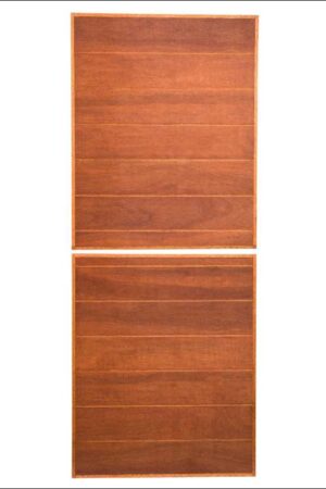 Marine Ply Horizontal Grooved Stable Door Stained - 813 x 2032
