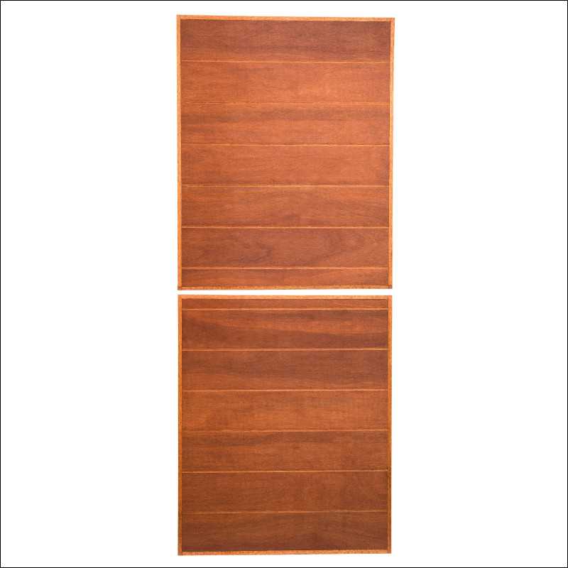Marine Ply Horizontal Grooved Stable Door Stained - 813 x 2032